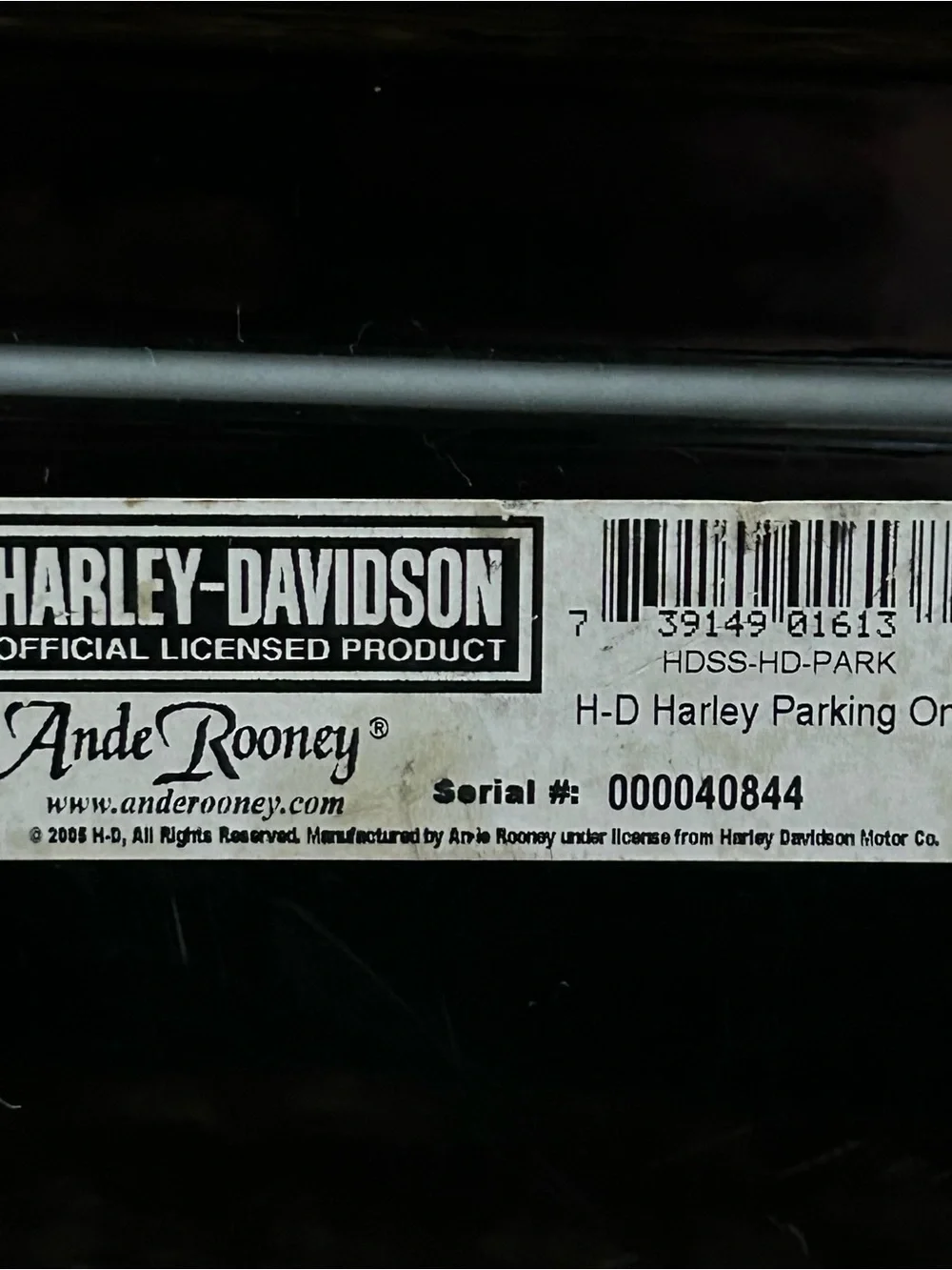 Vintage Harley Davidson Parking Only Heavy Steel Painted Sign 2005 Official H.D.